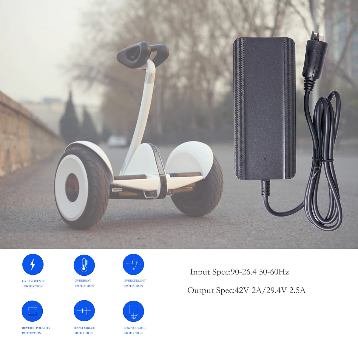 42V 2A E-Bike Charger for 36V Bosch Active/Performance Battery E-Bike Battery Charger Axl