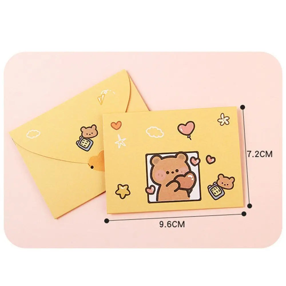 Cartoon Greeting Cards – Bear & Rabbit Foldable Cards, 9 Styles Cartoon Greeting Card Axl