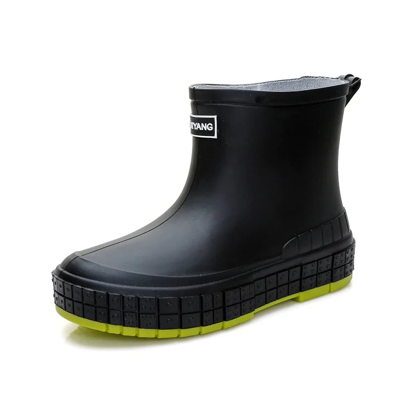 Women's Waterproof Anti-Slip Ankle Rain Boots – Lightweight Women's Rain Boots Axl black 36
