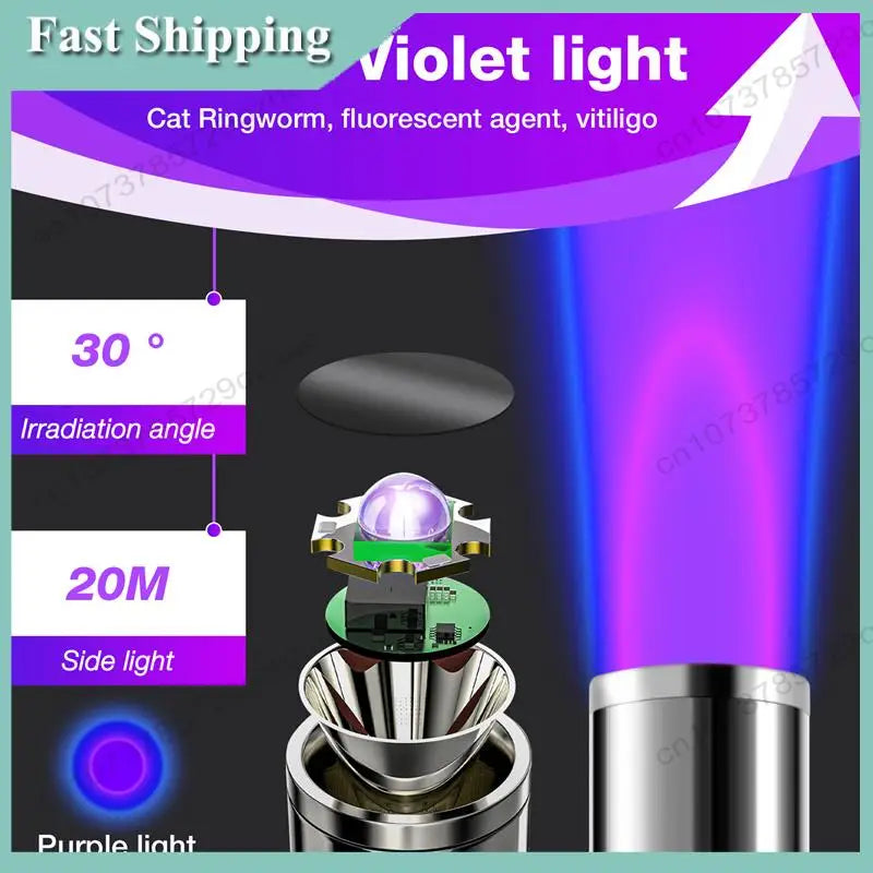 Portable UV Black Light Lamp – Pet Urine & Coat Checker UV Pet Care Lamp Axl