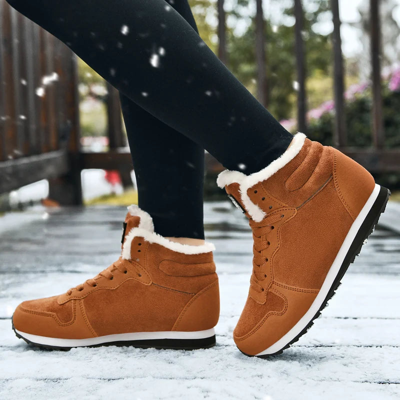 Women's Chunky Platform Ankle Snow Boots – Plush & Waterproof Women's Snow Boots Axl