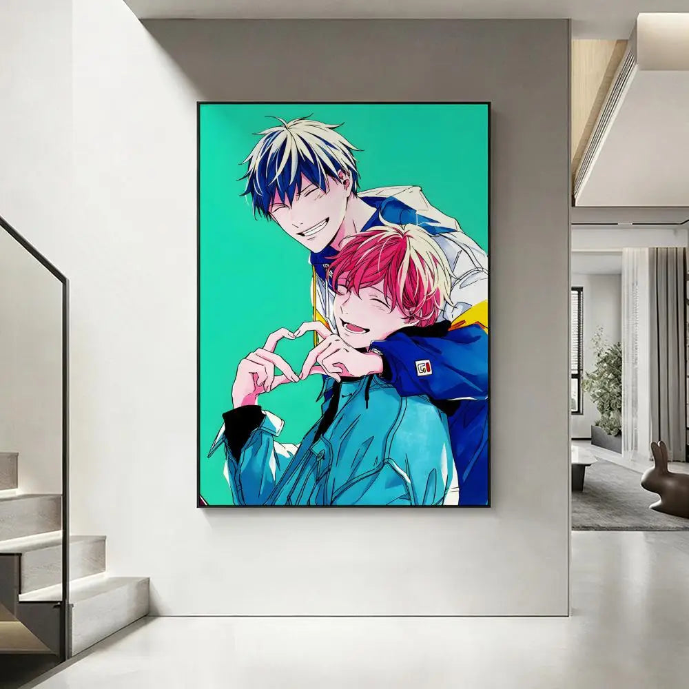 Anime Given HD Poster – Waterproof Sticky Wall Art Decor Anime Wall Poster Axl White7 30X40cmNoframe