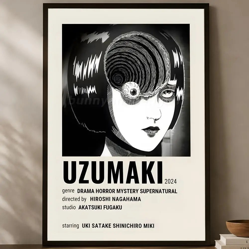 Manga Uzumaki HD PVC Self-Stick Wall Poster – Waterproof Art Wall Art Poster Axl White12 60X90cmNoframe