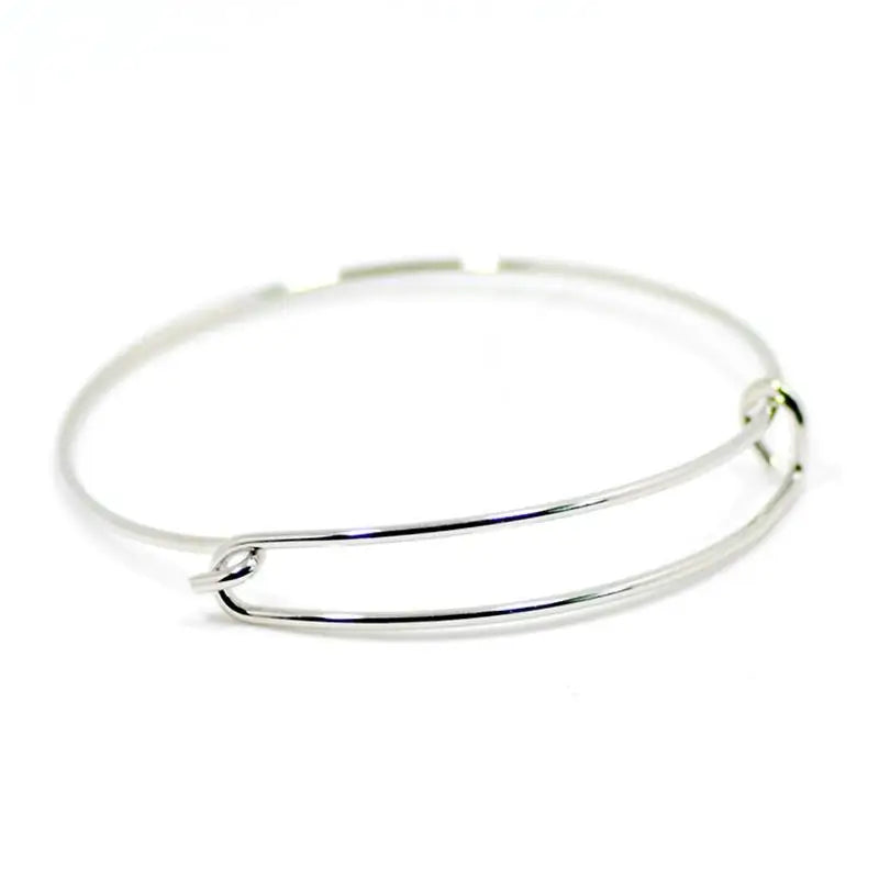 5-Piece Adjustable Wire Wrapped Silver Bangle Bracelet Set Bangle Bracelet Set Axl