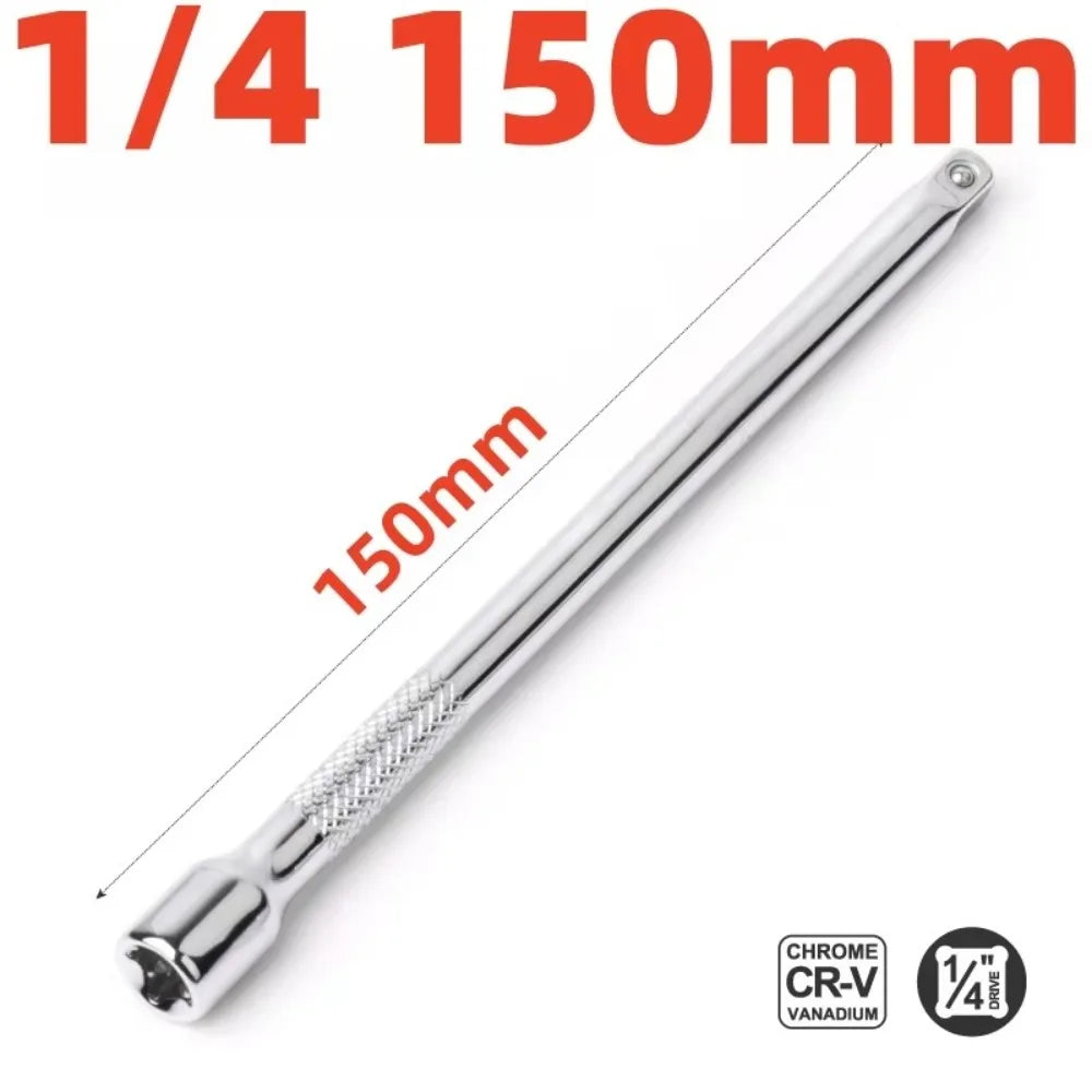 Socket Extension Bar Set – 1/4" 3/8" 1/2" Drive Ratchet Tool Socket Extension Bar Axl 1-4 150mm