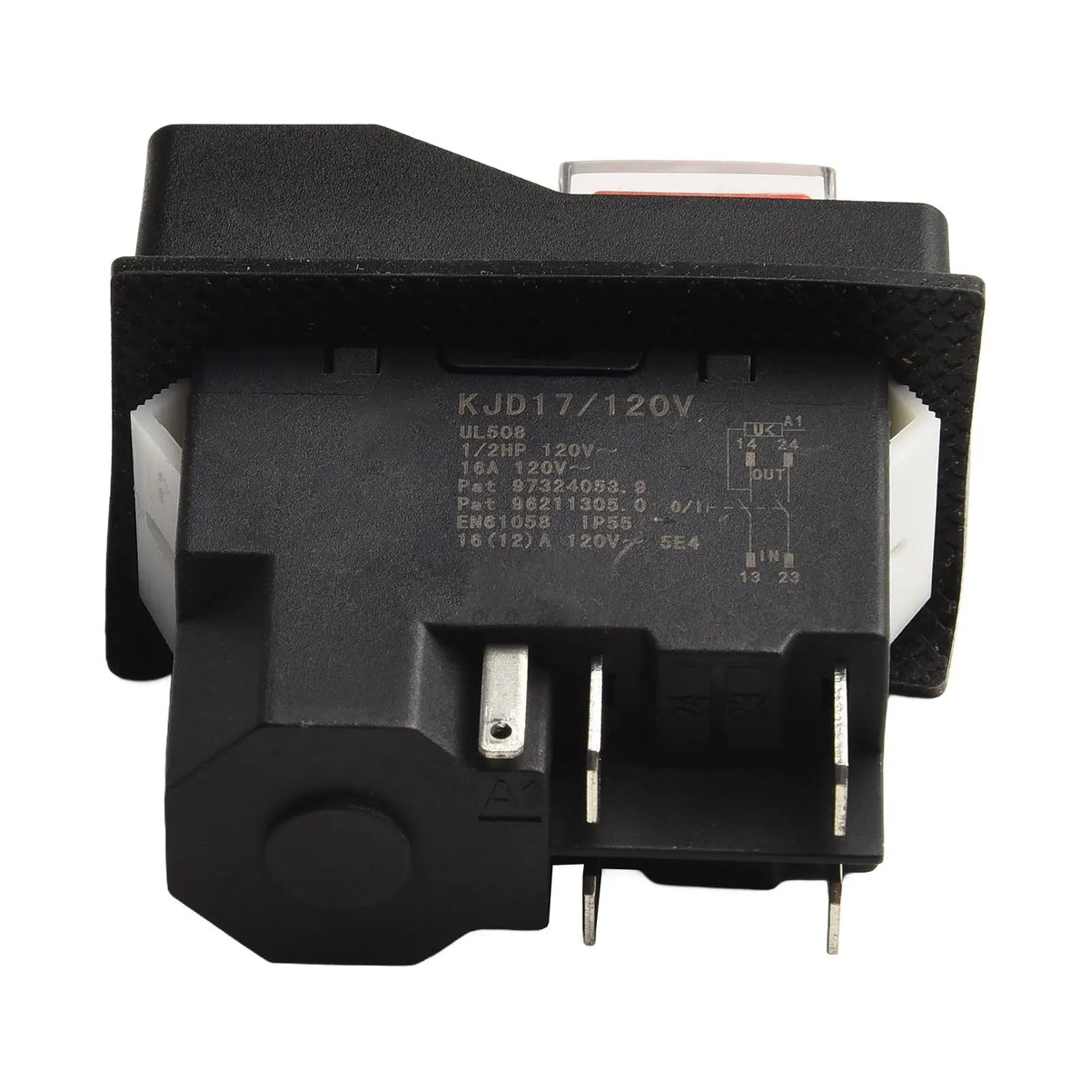 KJD17 5-Pin Pushbutton Electromagnetic Switch 120V 16A Electromagnetic Switch Axl