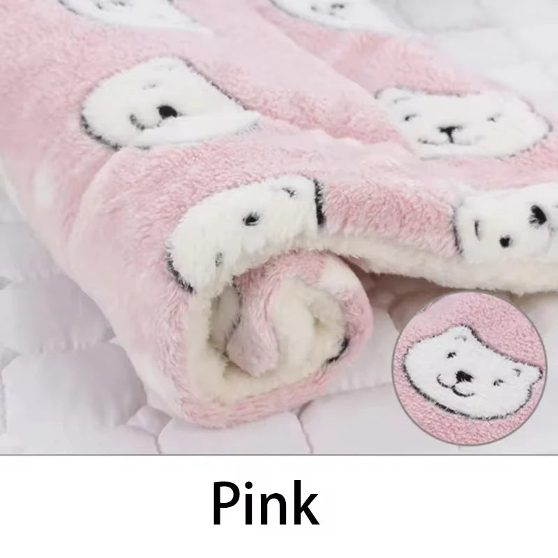 KEMORELA Flannel Pet Sleeping Mat – Dog & Cat Bed Cushion Pet Sleeping Mat Axl D S 49X32CM