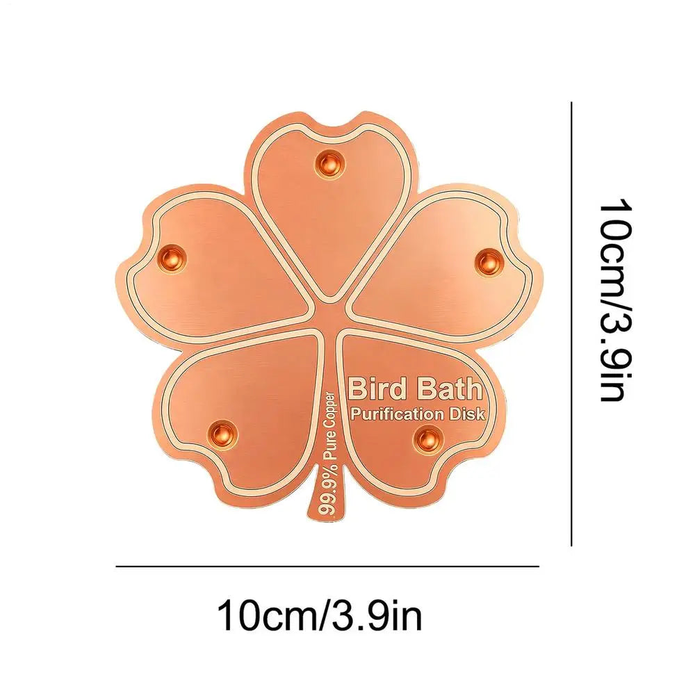 Copper Bird Bath Purifier Disk – Natural Ion Water Cleaner Bird Bath Accessory Axl E