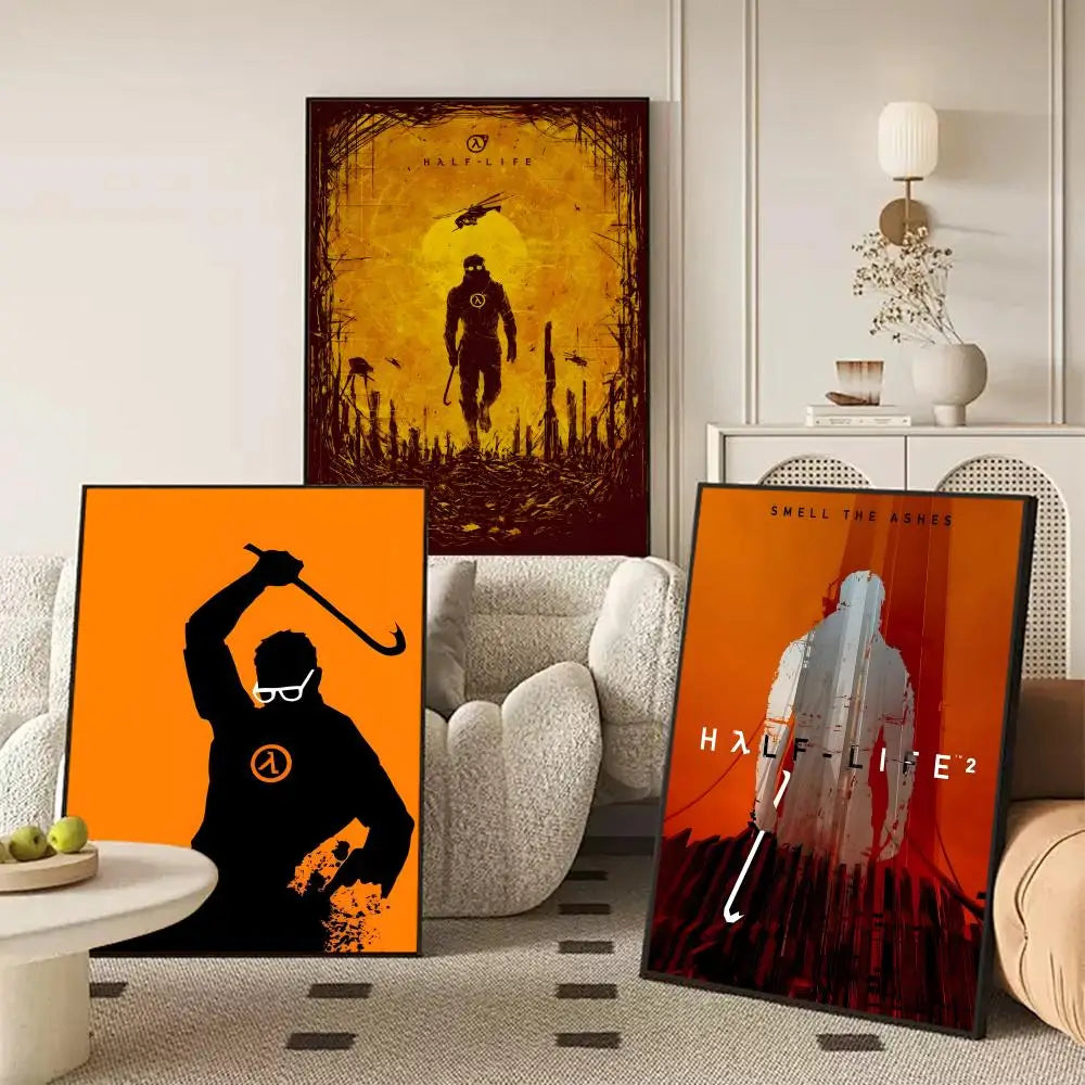 Half-Life Game Poster Sticker – HD Self-Adhesive Wall Art Wall Art Sticker Axl