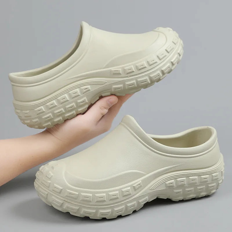 YBQJOO Men's Slip-On Clogs – Waterproof Anti-Slip Beach Shoes Slip-On Clogs Axl