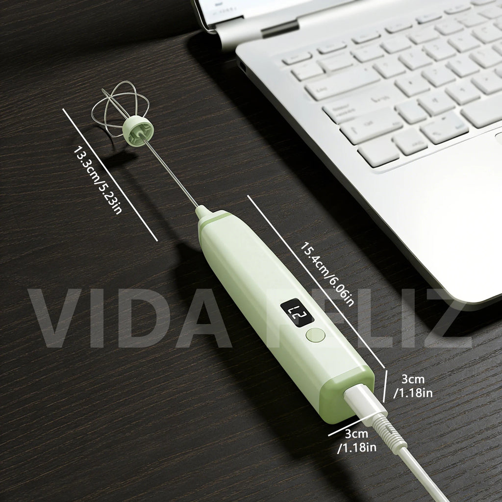 Cordless Rechargeable Milk Frother – Coffee Foam & Egg Whisk Handheld Milk Frother Axl
