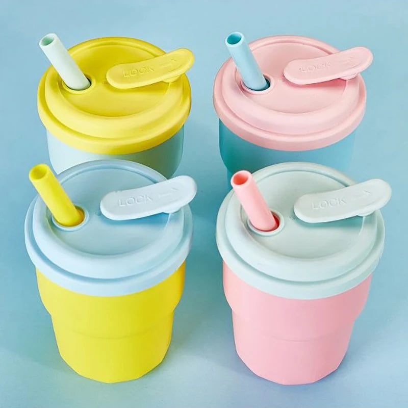 400ml Silicone Travel Mug with Lid & Straw | Leak-Proof Cup Silicone Travel Mug Axl