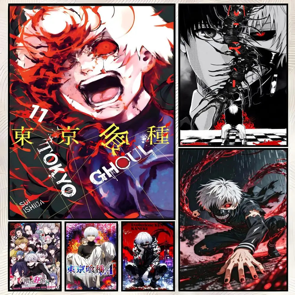 Tokyo Ghoul Anime Wall Poster – Self-Stick HD Waterproof Decor Anime Wall Poster Axl