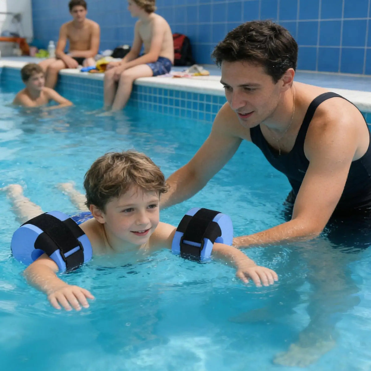 Foam Aquatic Cuffs – Water Aerobics Float Ring for Ankle & Arm Aquatic Fitness Cuffs Axl