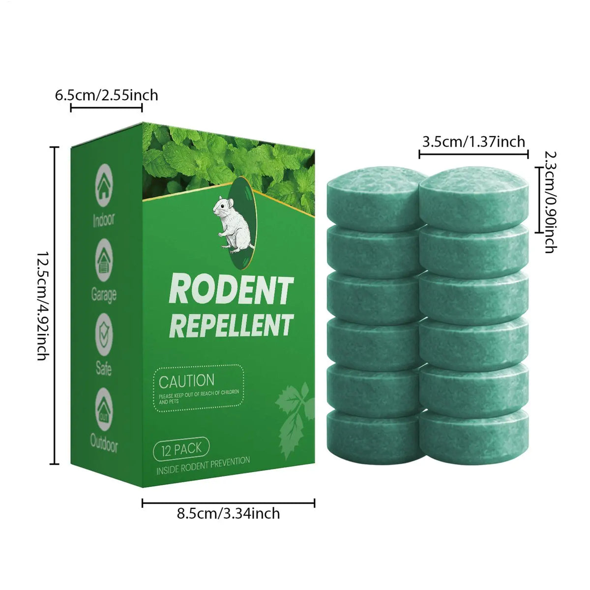 Mice Repellent Balls 12-Pack – Indoor & Outdoor Mouse Deterrent Rodent Repellent Balls Axl