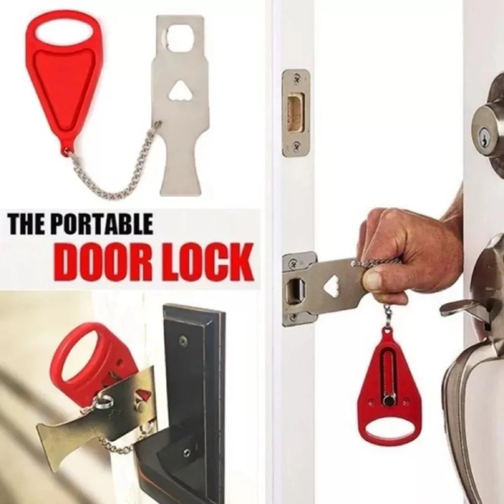 Portable Door Security Lock Latch – Travel, Hotel & Home Portable Door Lock Axl