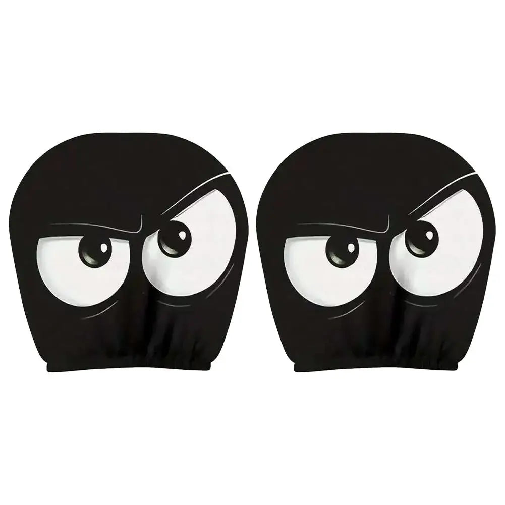 Cartoon Eyes Car Headrest Covers – 2-Pack Halloween Decor Car Headrest Cover Axl 06