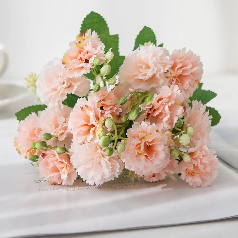Silk Carnation Artificial Flowers – Wedding & Home Décor Artificial Silk Flowers Axl Champagne 2 pcs