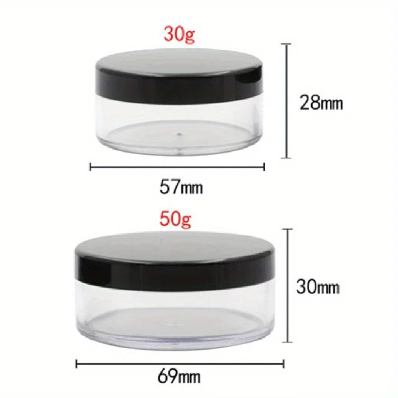 2-Pack Loose Powder Jar with Sifter | Empty Makeup Container Cosmetic Powder Jar Axl