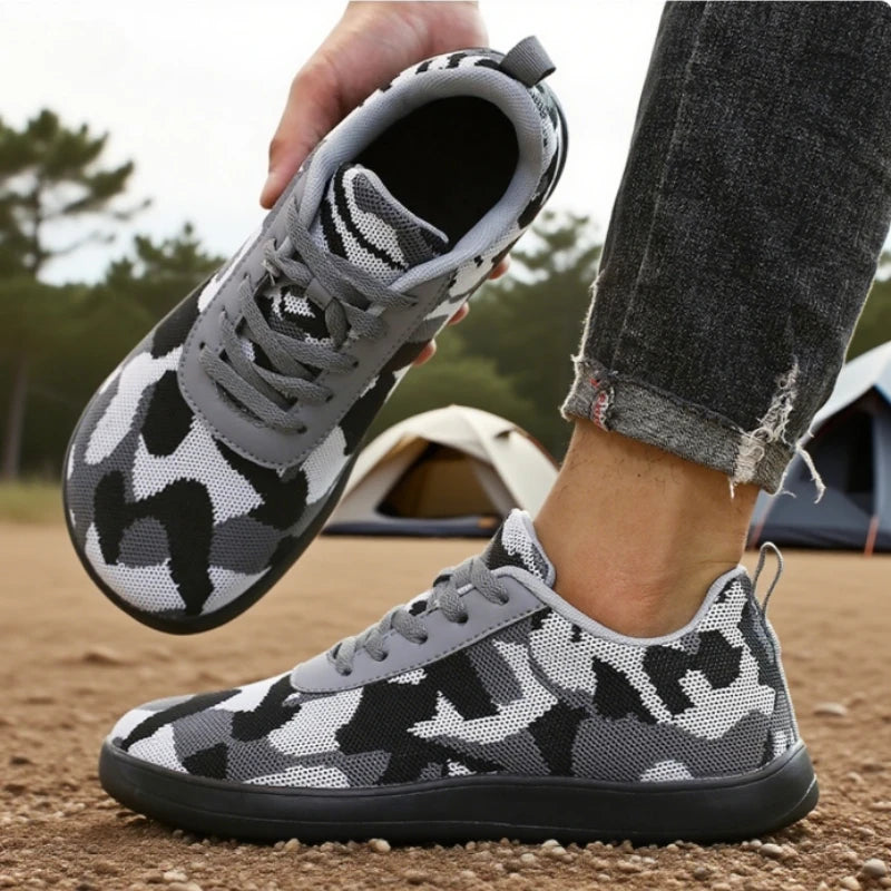 ZULIWAGN Wide Toe Camo Men's Breathable Running Sneakers Athletic Sneakers Axl Gray 38