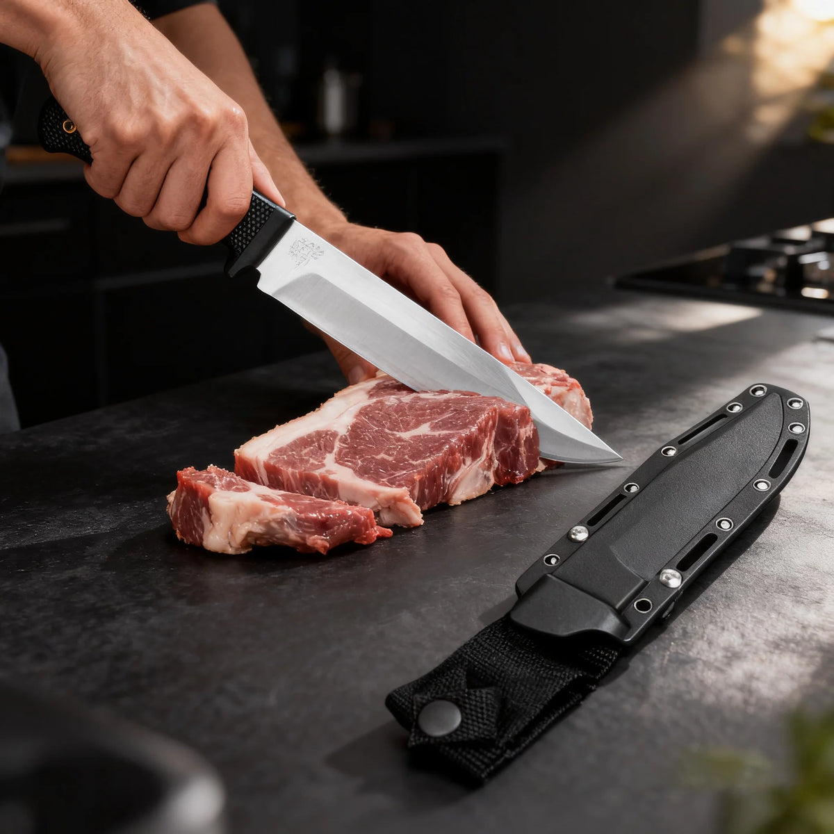 Fixed Blade Kitchen Knife Set with Sheaths – Boning & Slicing Kitchen Knife Set Axl