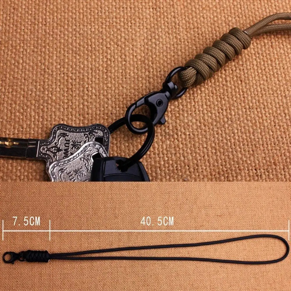 Paracord Keychain Lanyard – Triangle Buckle & Carabiner Clip Paracord Keychain Lanyard Axl