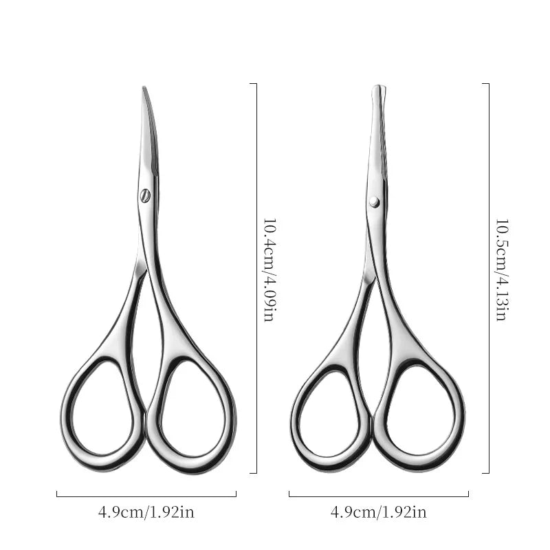 Stainless Steel Grooming Scissors Set – Eyebrow, Nose & Beard Grooming Scissors Set Axl