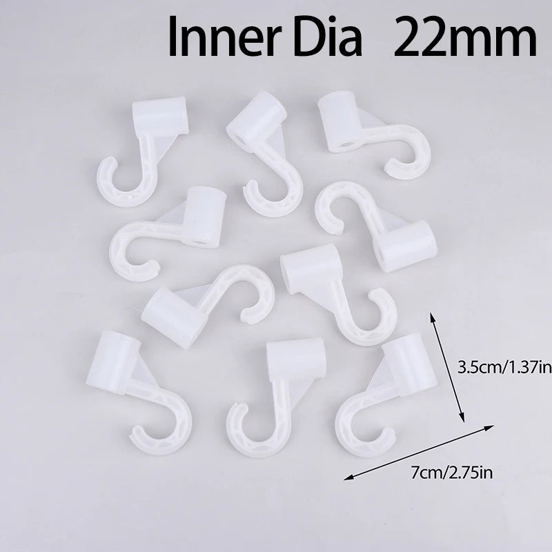 10-Pack Plastic Hooks – Wardrobe, Shelf, Tent & DIY Fittings Plastic Hook Fittings Axl A4