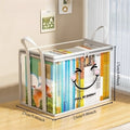 Large Square PVC Storage Box with Smiley Lid – Clear Organizer Bin Storage Organizer Box Axl white AngelSmile1pc