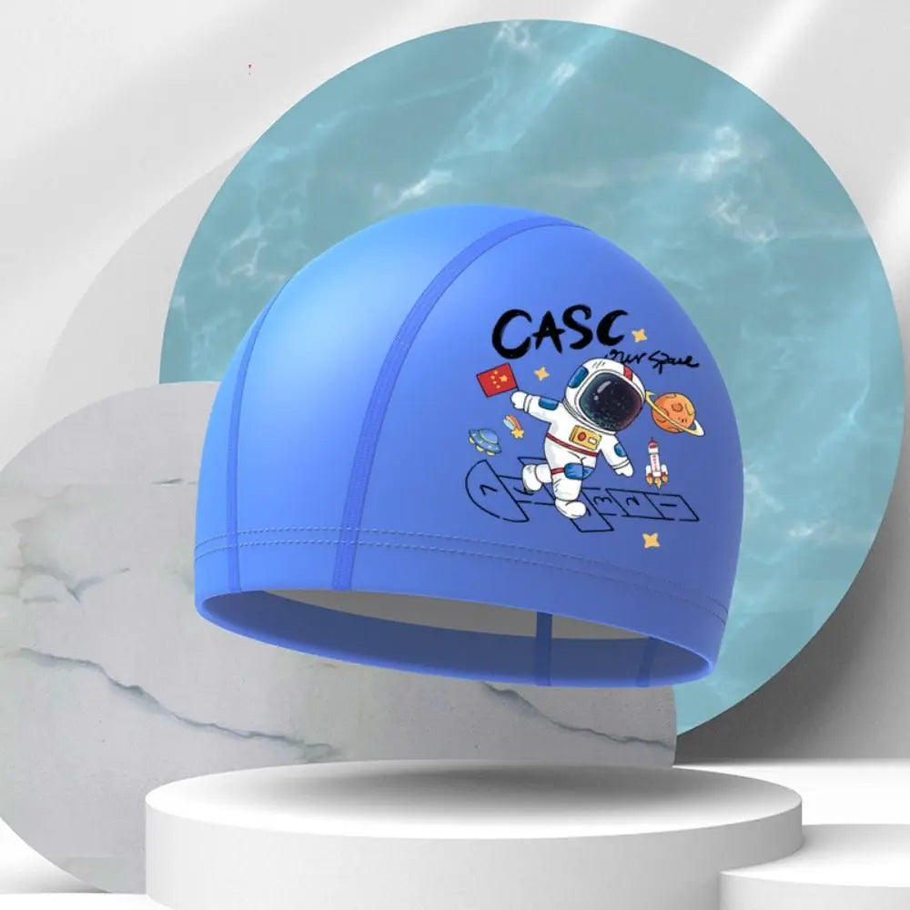 Kids Cartoon Swim Cap – Dolphin, Rabbit & Astronaut Designs Kids Swim Cap Axl 5