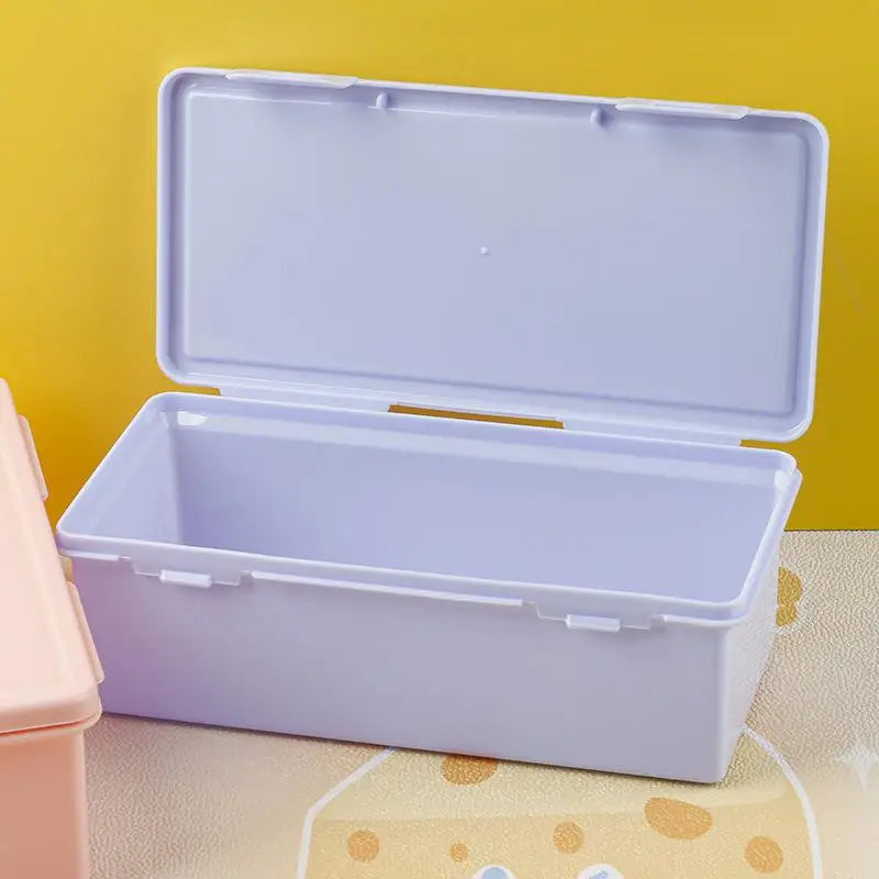 Colorful Plastic Pencil Box – Stackable Storage Organizer Pencil Storage Box Axl