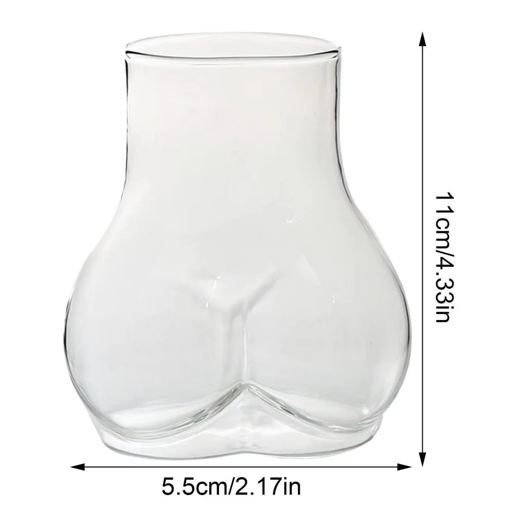 Funny Butt Shaped Glass Mug 450ml | Borosilicate Novelty Cup Novelty Glass Mug Axl 1PCS 450ml