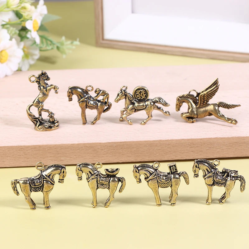 Brass Horse Figurine – 2026 Chinese Zodiac Feng Shui Lucky Statue Brass Figurine Axl