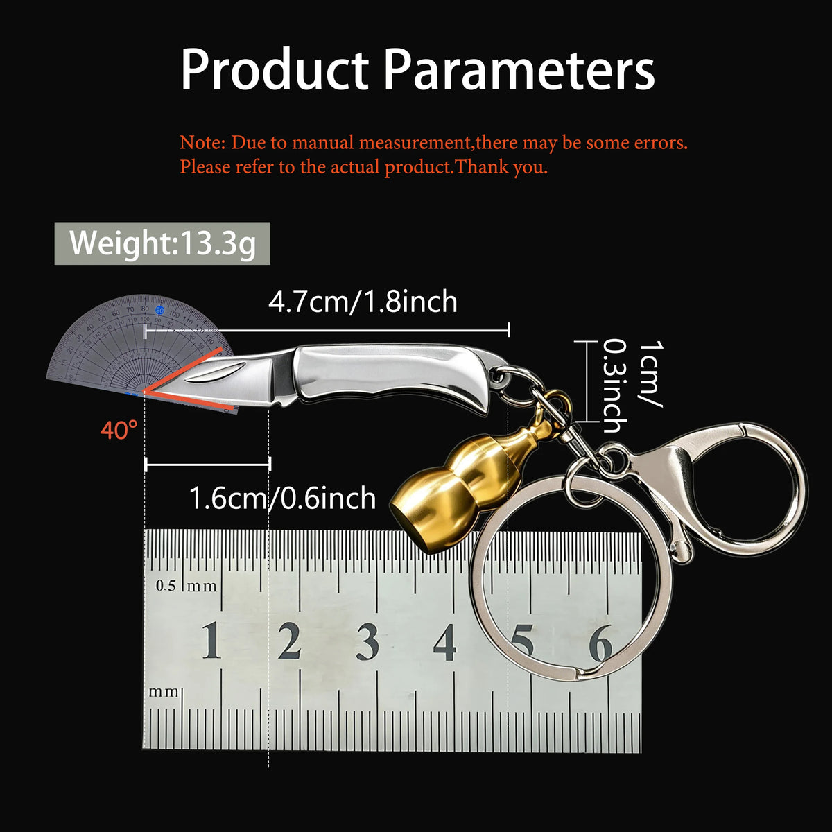 Portable Folding Pocket Knife – EDC Keychain Utility Tool Folding Pocket Knife Axl