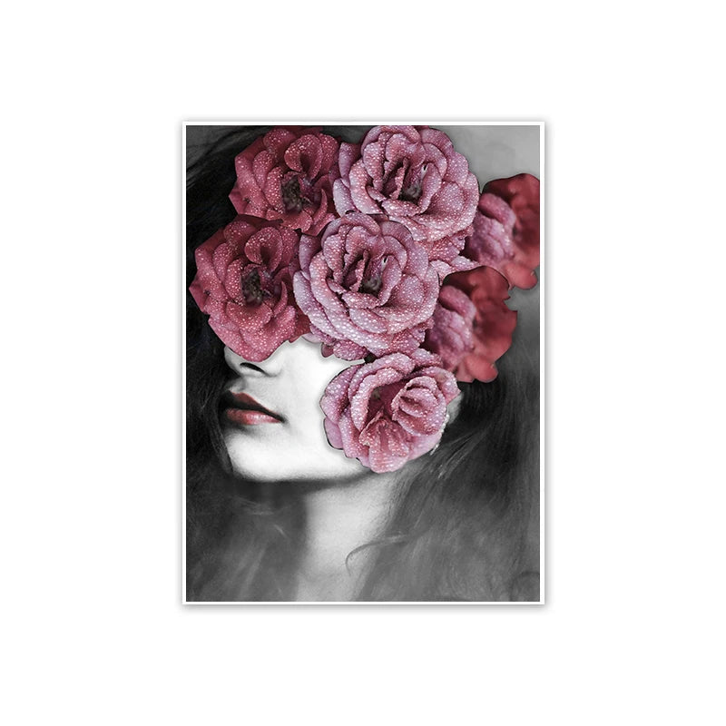 Women Butterfly Floral Wall Art Poster – Modern Home Décor