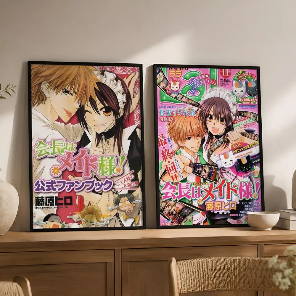 Maid Sama Anime Poster – Waterproof PVC Peel-and-Stick Wall Art Anime Wall Poster Axl