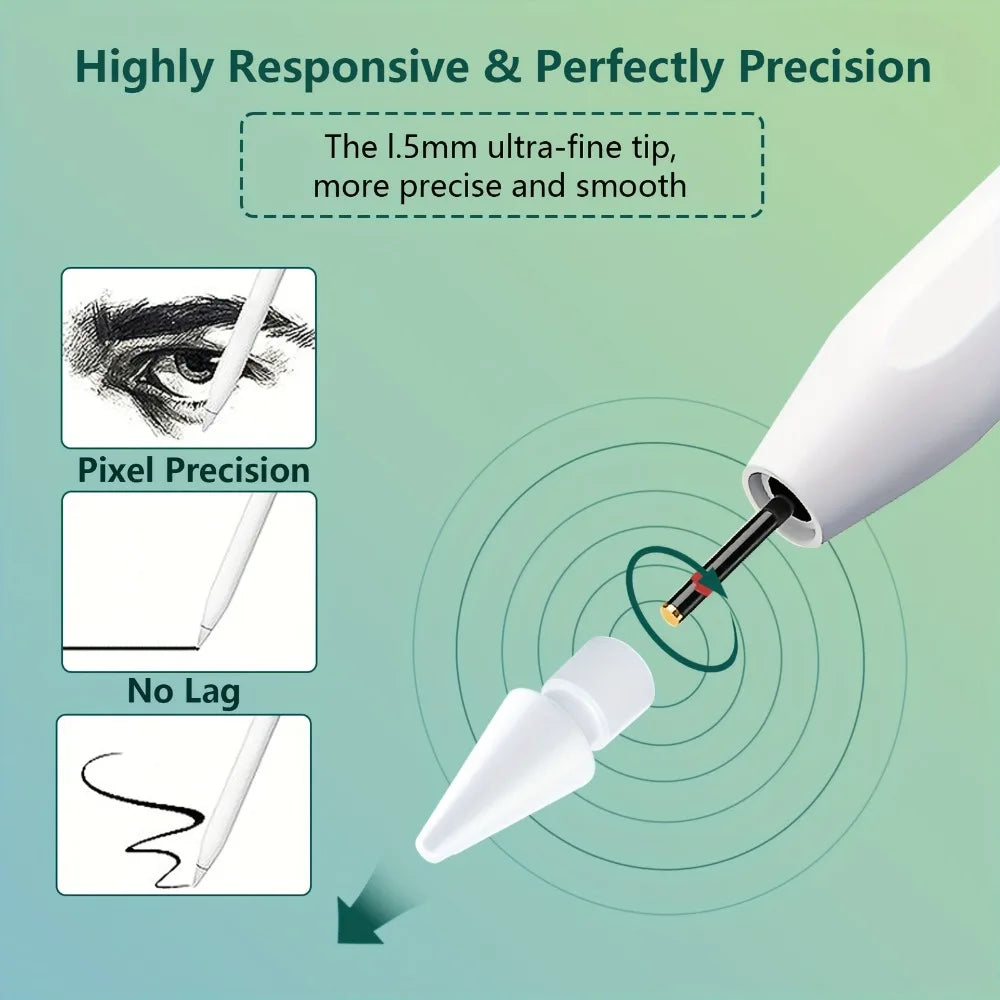 iPad Stylus Pen – Palm Rejection, Tilt & Fast Charge 2018–2025 iPad Stylus Pen Axl
