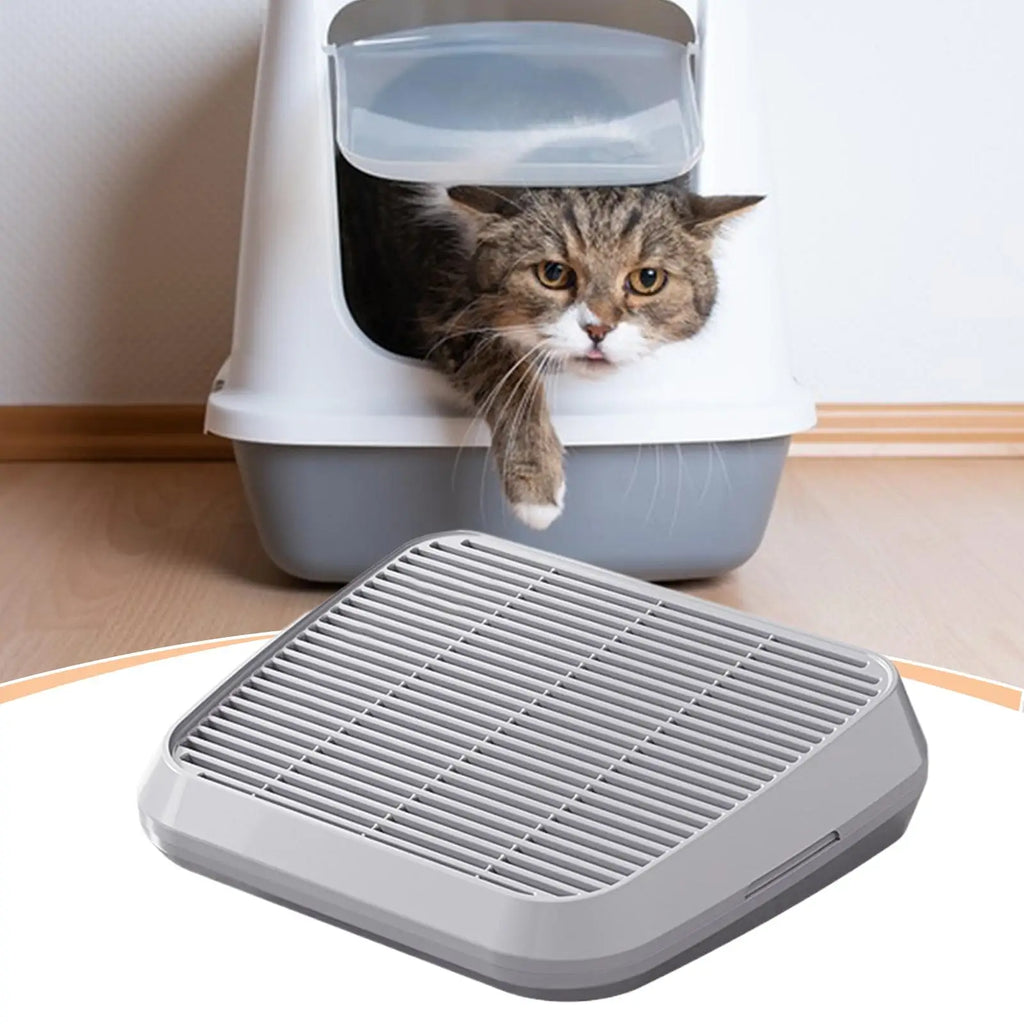 Double-Layer Cat Litter Tray – Anti-Tracking Ramp Step Mat Cat Litter Tray Axl