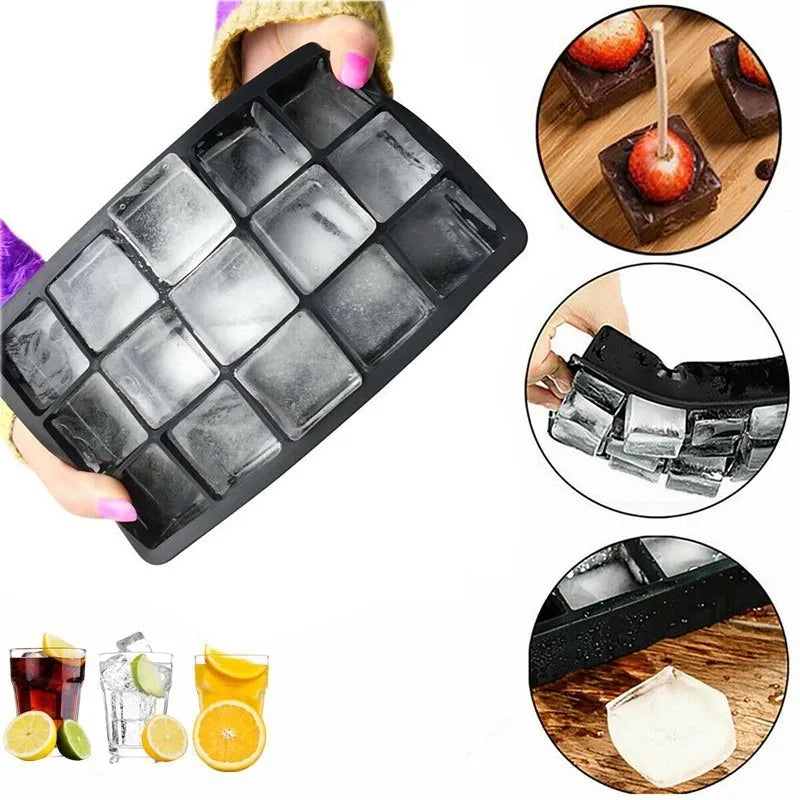 15-Grid Silicone Ice Cube Tray – Large Square Mold for Bar & Home Silicone Ice Cube Tray Axl