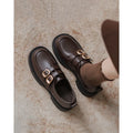 Women's Black Platform Loafers – British Style Casual Shoes Platform Loafers Axl brown 38