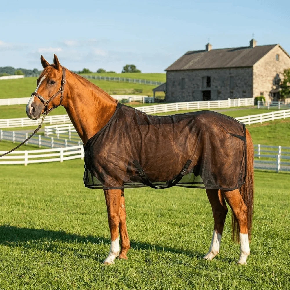 Breathable Horse Fly Sheet – Adjustable Mosquito Proof Vest Horse Fly Sheet Axl