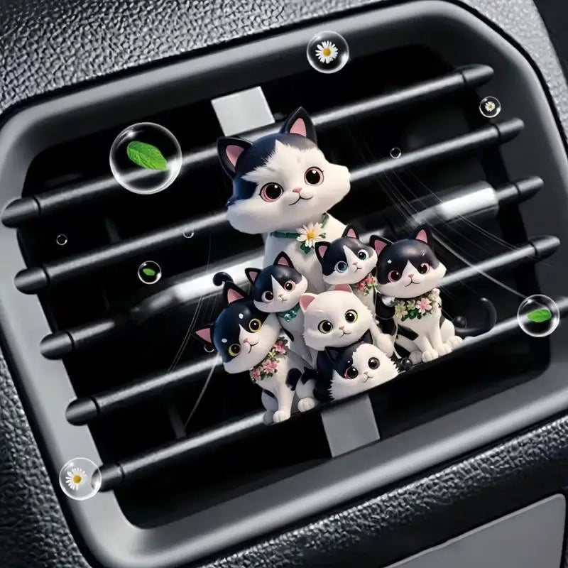 Cute Cat Car Air Vent Aromatherapy Clip | Long-Lasting Freshener Car Air Freshener Axl
