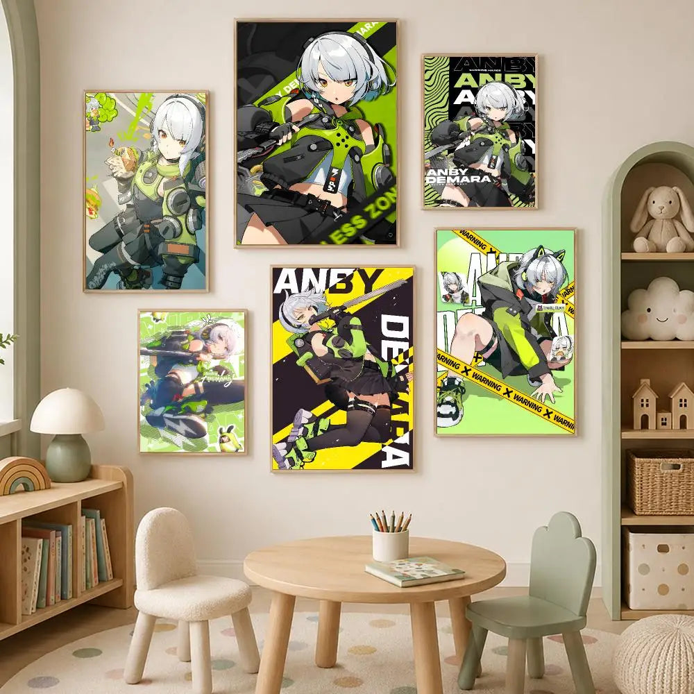 Zenless Zone Zero Self-Stick HD Wall Poster – Waterproof Wall Art Poster Axl