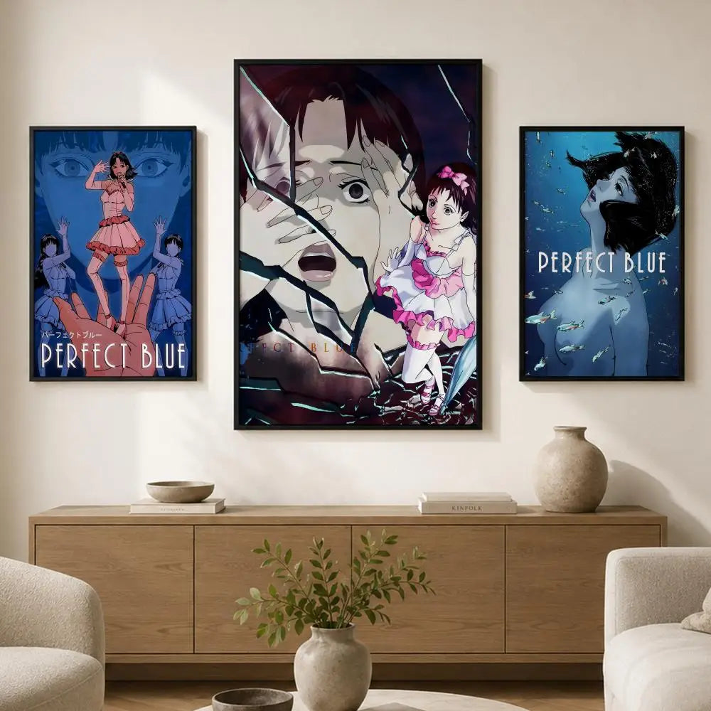 Perfect Blue Anime Poster – Peel & Stick Waterproof PVC Wall Art Anime Wall Poster Axl