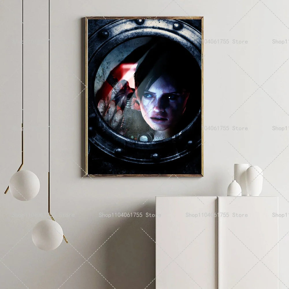 Resident Evil Classic Game Poster – Waterproof Self-Adhesive Wall Art Wall Art Poster Axl