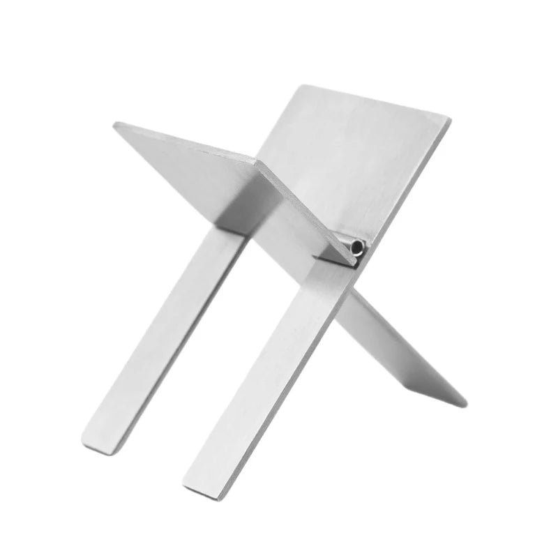 Folding Stainless Steel Cigar Holder – Portable Stand Rack Cigar Stand Rack Axl Silver