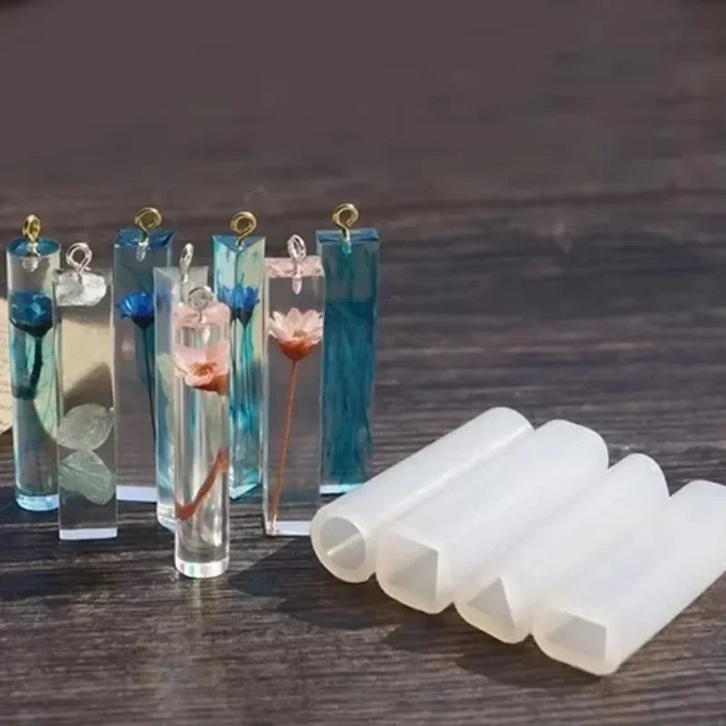 Silicone Resin Pendant Mold – DIY Jewelry Casting, 4 Shapes Jewelry Casting Mold Axl