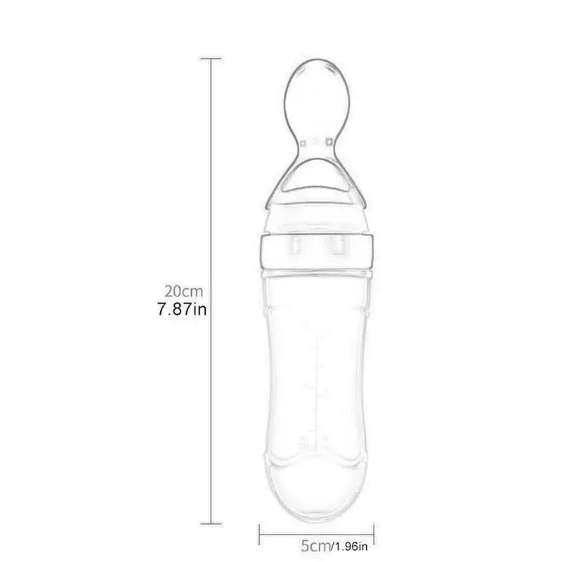 Baby Silicone Squeeze Feeding Spoon Bottle – BPA-Free 90ml Baby Feeding Spoon Axl