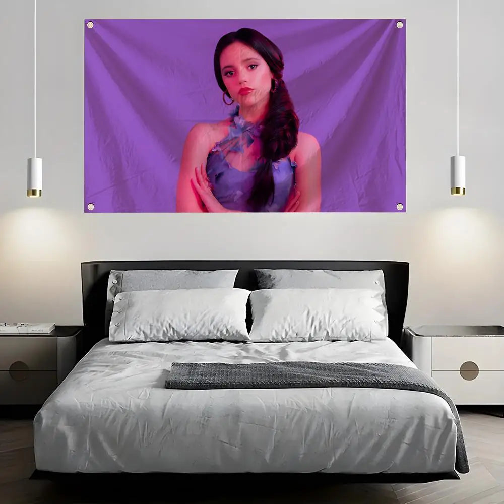 Jenna Ortega Fan Flag – Wall Banner for Bedroom & Events Decorative Fan Flag Axl