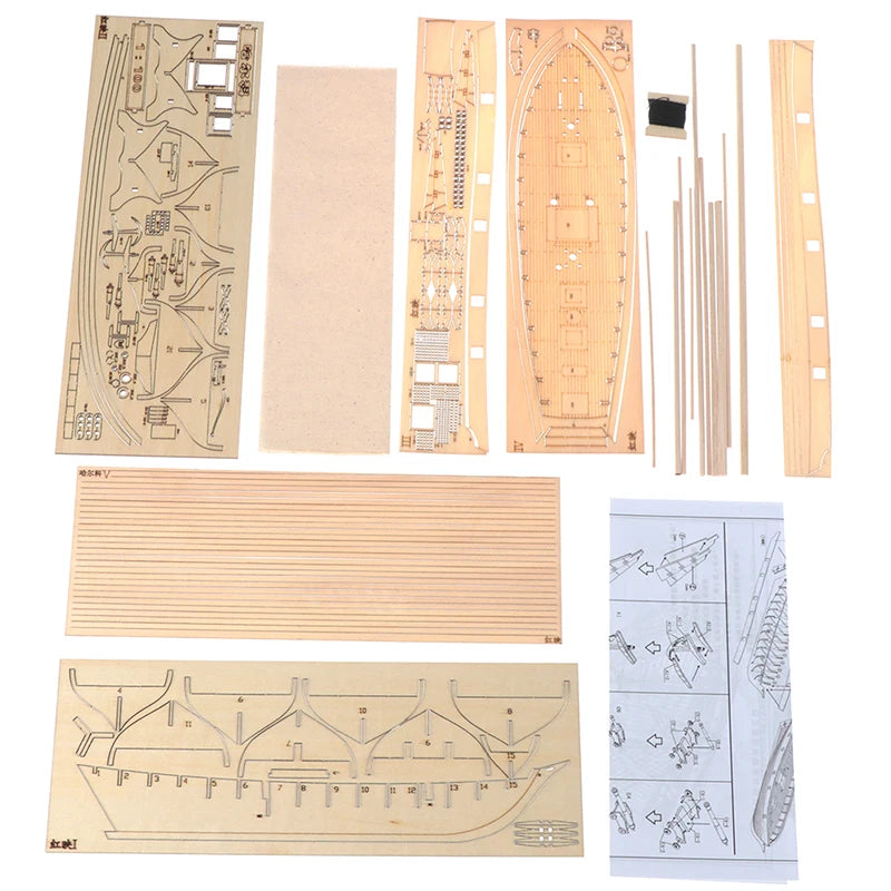 Halcon 1:100 Wooden Sailing Boat Model DIY Kit | Ship Build Wooden Ship Model Kit Axl